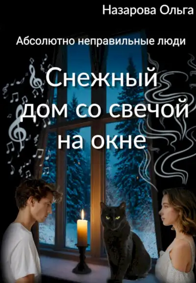 Обложка книги Снежный дом со свечой на окне