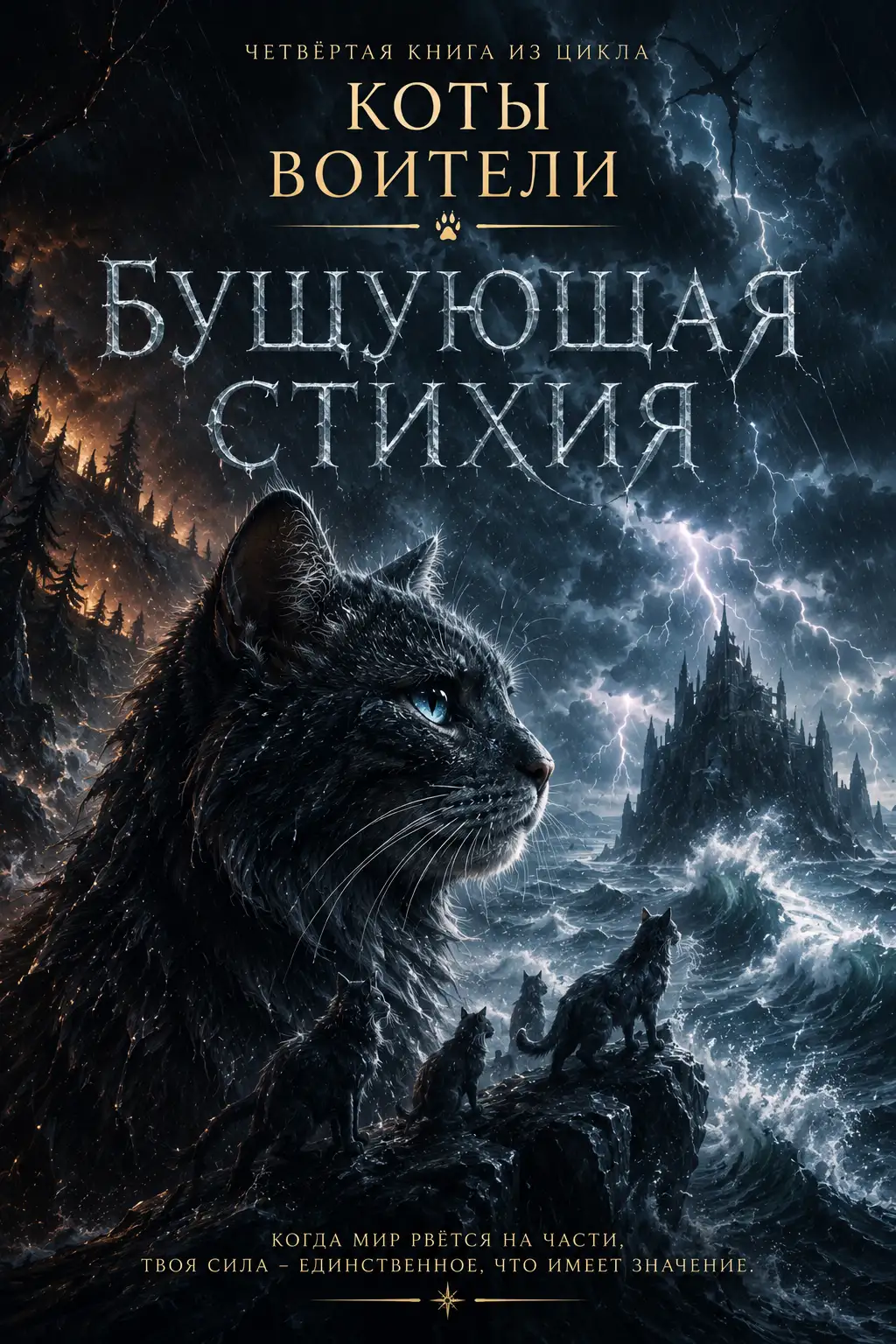 Обложка книги Бушующая стихия. Коты-воители 04