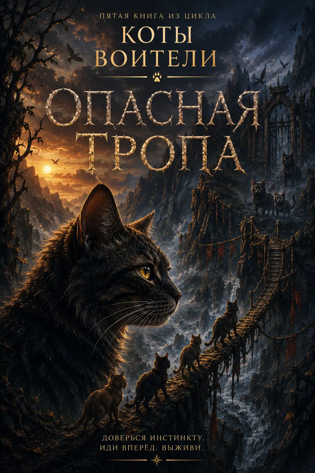 Обложка книги Опасная тропа. Коты-воители 05